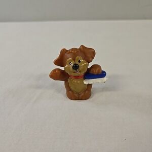 Fisher Price Little People Brown Puppy Dog With Car Wash Brush